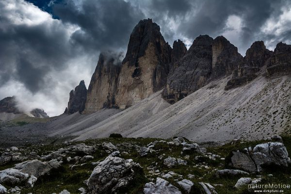 Drei Zinnen, Nordseite, Dolomiten, Italien