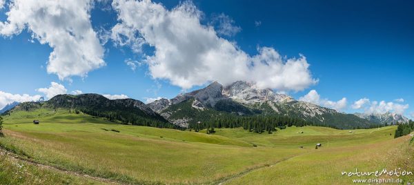 Plätzwiese und Hohe Gaisl, Dolomiten, Italien