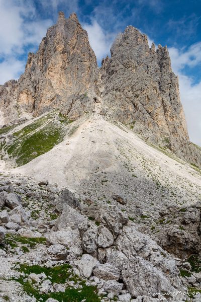 Felskulisse bei der Forc de la Neve, Candini di Misurina, Dolomiten, Italien