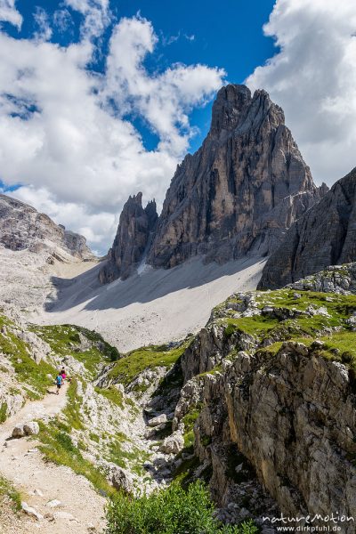 Zwölferkofel nahe Zsigmondy-Comic-Hütte, Dolomiten, Italien