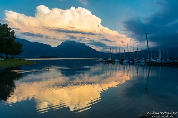 Sonnenuntergang am Forggensee, Füssen, Deutschland