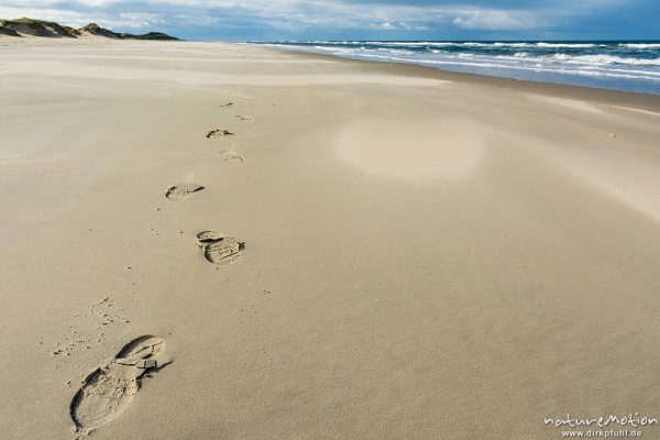 Fußspuren im Sand, Nordstrand, Borkum, Deutschland