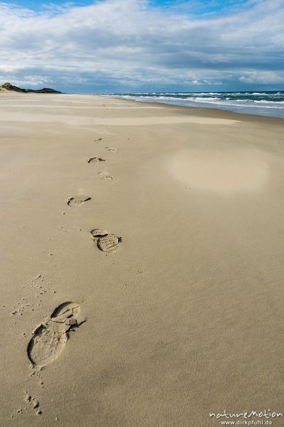 Fußspuren im Sand, Nordstrand, Borkum, Deutschland