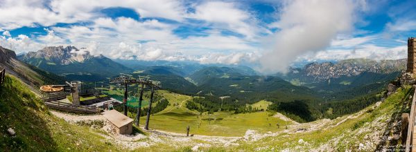 Seilbahn zur Kölner Hütte, Niger Pass, Latemar, Schlern, Tiers (Südtirol), Italien