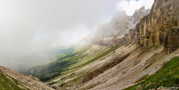 Rosengarten, Rotwand, Wolken, Kölner Hütte, Tiers (Südtirol), Italien