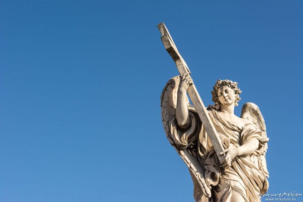 Engelsstatue, Ponte Sant Angelo, Engelsburg, Castel Sant Angelo, Rom, Italien