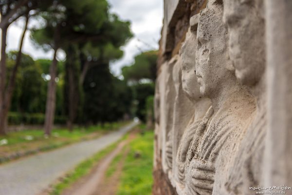Ruinen antiker Grabmale, Via Appia Antica, Rom, Italien
