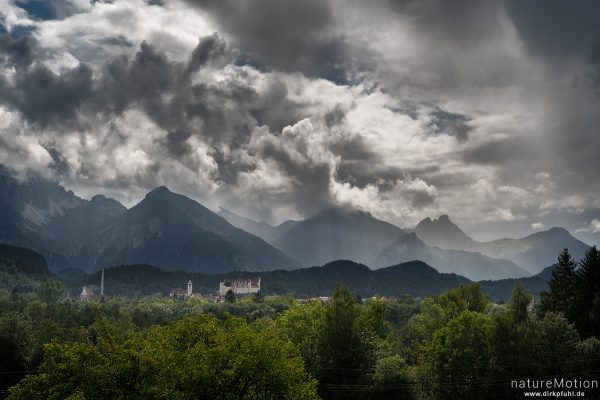 Regenwolken über Füssen, Füssen, Deutschland