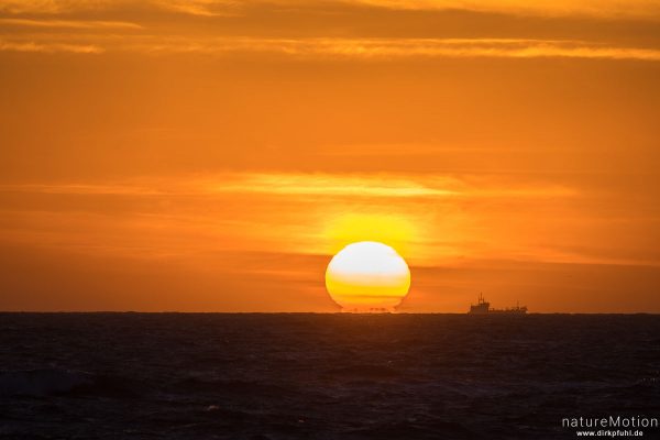 Sonne versinkt im Meer, Fjaltring, Dänemark