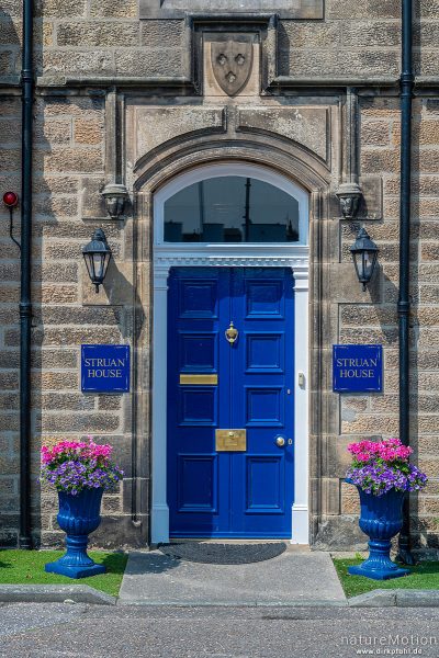 blaue Tür, Buckie, Schottland