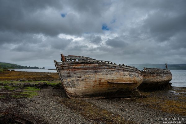 Schiffswracks an der Küste der Isle of Mull, Craignure, Schottland