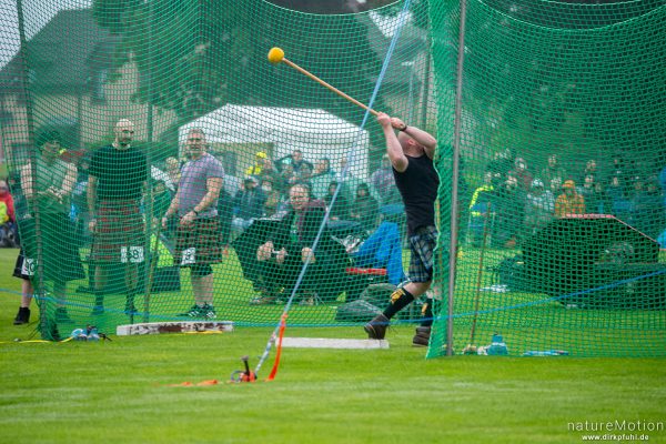 Hammerwerfen, Throwing the Hammer, Highland Games Inverness, Inverness, Schottland