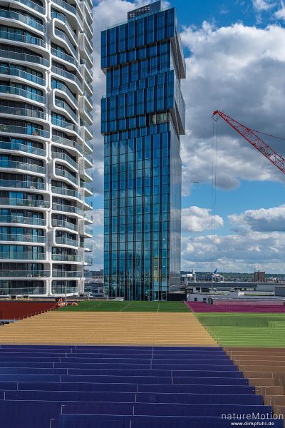 Stadtansichten: Hochhäuser, Fassaden, Gebäudeteile, Skyline Garden, Skyline Plaza, Frankfurt a.M., Deutschland