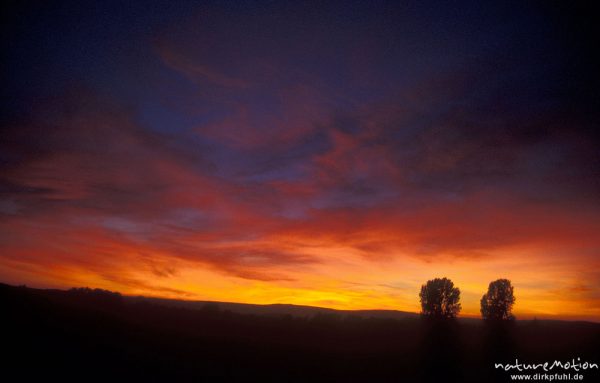 Sonnenuntergang, Leinetal, Göttingen, Deutschland