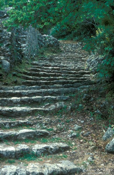Treppe, Mistras, Peloponnes, Griechenland