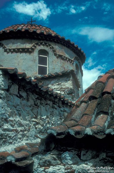 Kapelle, Dachmosaik, Mistras, Peloponnes, Griechenland