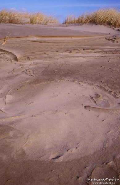 Sandmuster an Dünenhang, Spiekeroog, Deutschland