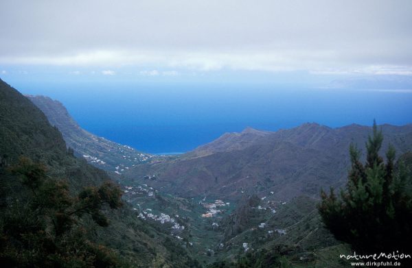 Valle Gran Rey, Blick Talabwärts zum Meer, Gomera, Spanien