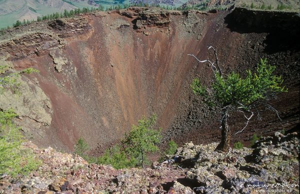 Krater des Chorgo, Lerchen, Changai, Mongolei