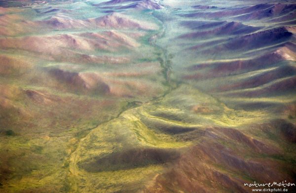 Höhenzüge in der Steppe, Relief der Landschaft, Changai, Mongolei