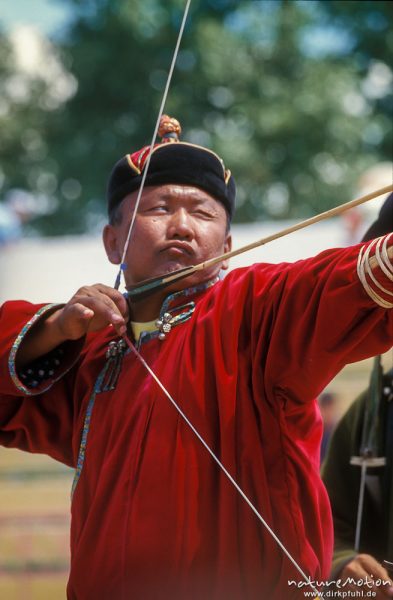 Bogenschütze in der Arena von Ulaanbaatar, , Mongolei