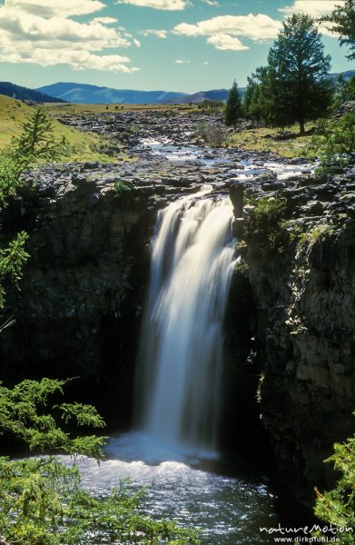 Ulaan Gol Wasserfall, Orchon-Fluß, ,