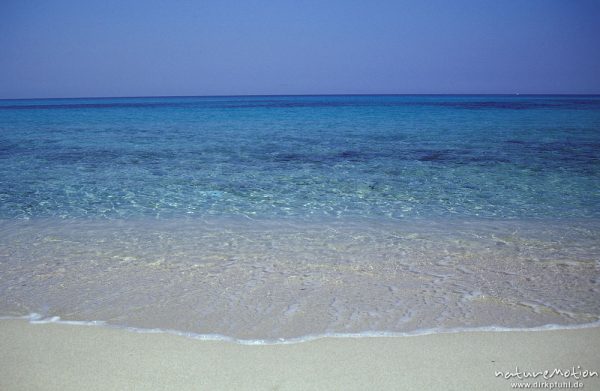 Strand von Bodri, sanfte Wellen, Meer, Korsika, Frankreich