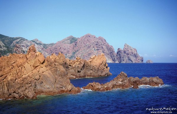 rote Felsküste, Scandola, Korsika, Frankreich