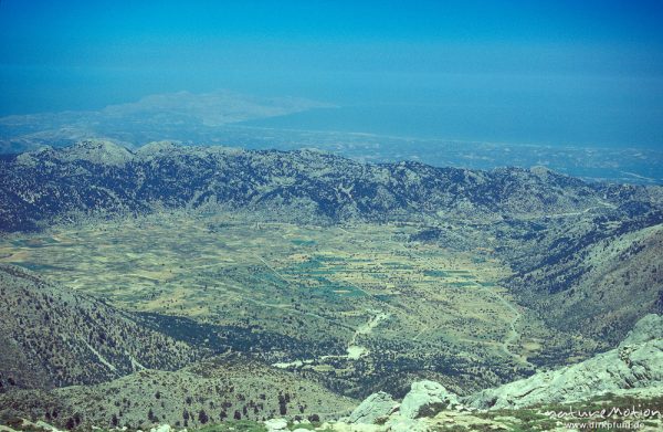 Hochplateau im Osten von Kreta, Blick vom Gipfel des Gingolos, Kreta, Griechenland