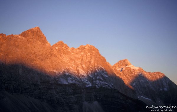 Laliderer Wände im Morgenlicht, nähe Falkenhütte, Karwendel, Östereich