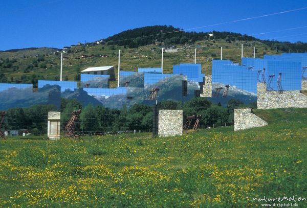 Spiegel, Çerdagne, Sonnenkraftwerk Targasonne, Targasonne, Frankreich